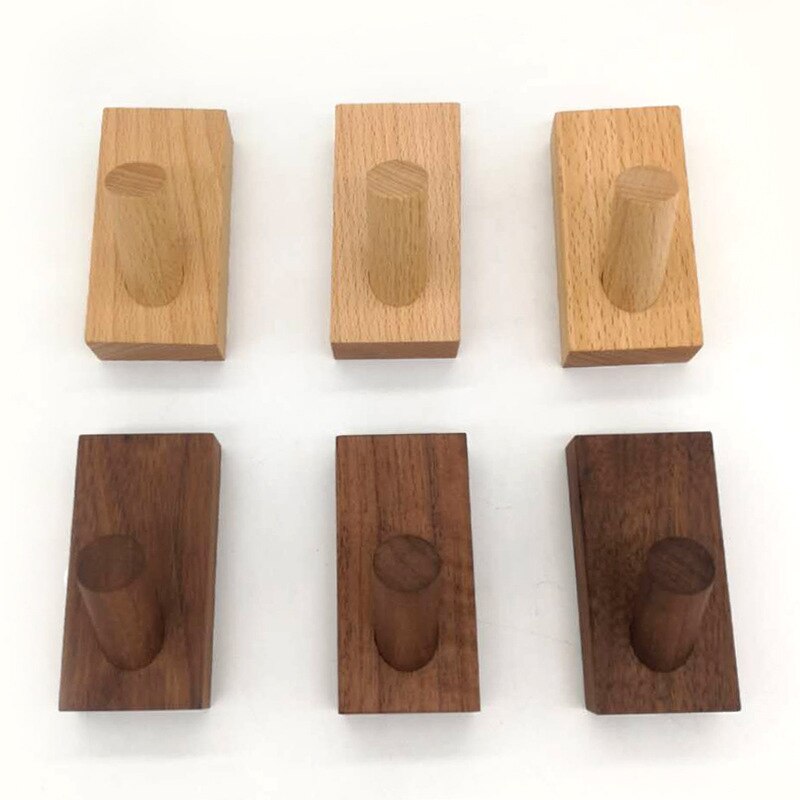 Houten kapstok natuurlijke houten kledinghanger kledingtas hoedenhanger koptelefoon sleutelhanger huisdecoratie hal wandhaak