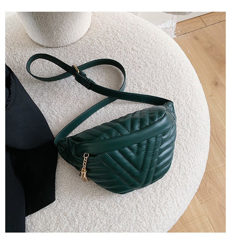 Mode Vrouwen Messenger Belt Bag Pack Lederen Taille Zakken Meisje Reizen Kleine Fanny Borst Pack Bolsas Dames Mini Schoudertas: green
