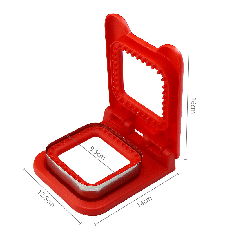 Sandwich Cutter and Sealer Flip Sandwich Cutting Tool for Kids Lunch Stainless Steel Blade Circular Sandwich Bread Toast Mold: Pink
