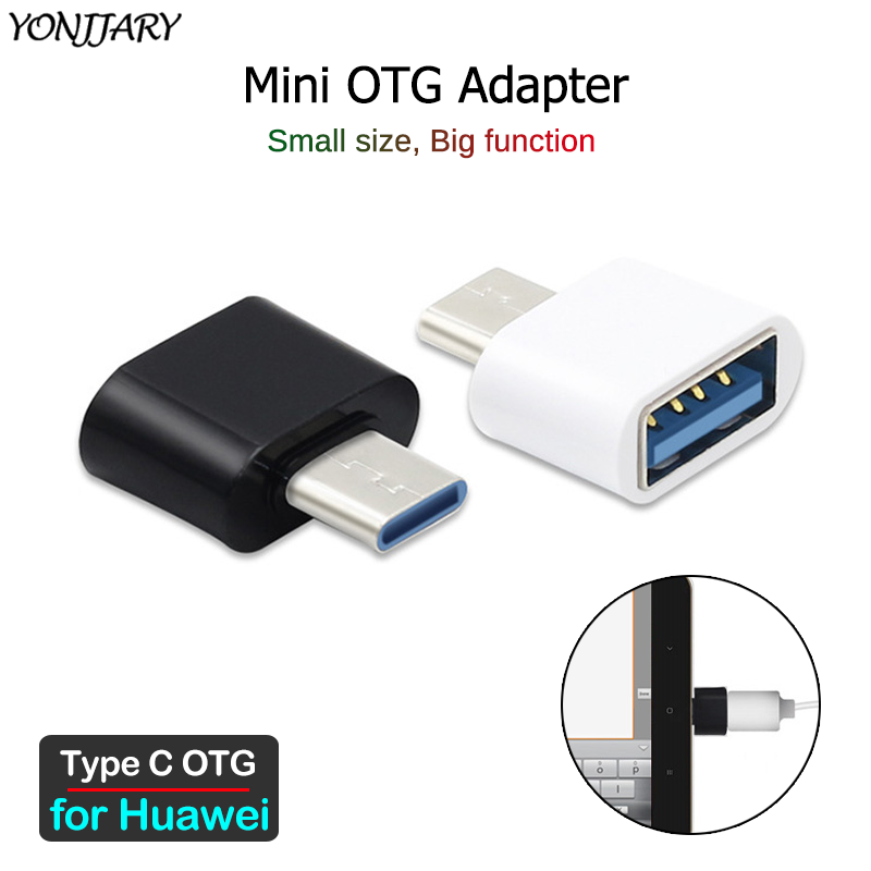 1/2/4Pcs USB Type-C OTG Adapter for Huawei P50 P40 P30 P20 Pro Lite Honor 50 30 20 Pro Mate 20 30 40 Nova 5T USB-C OTG Converter
