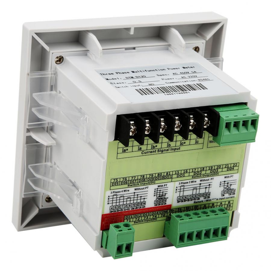 power meter DTM-D120 Electric Energy Meter 3 Phase Multi-Function Power Meter AC220V with RS485 Port digital wattmeter
