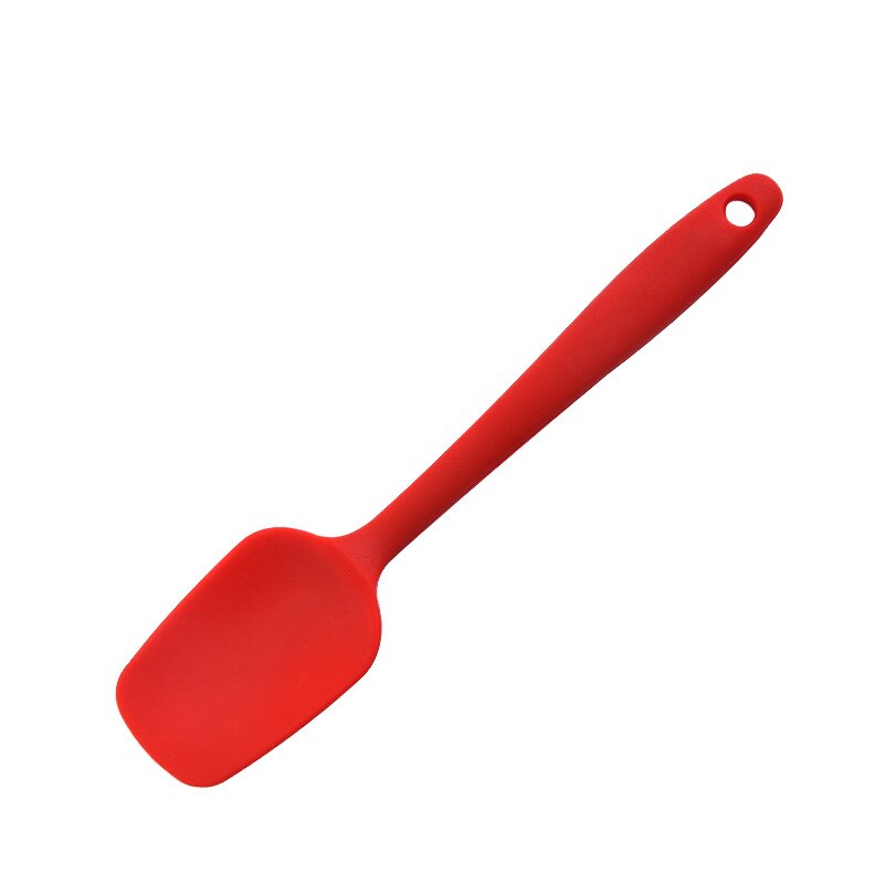Nicht-Stock Silikon Creme Spachtel Schaber Löffel Öl Pinsel Wärme-Beständig Spatel flexibel Küche Utensilien Backen Kochen Werkzeuge: S Spatel rot