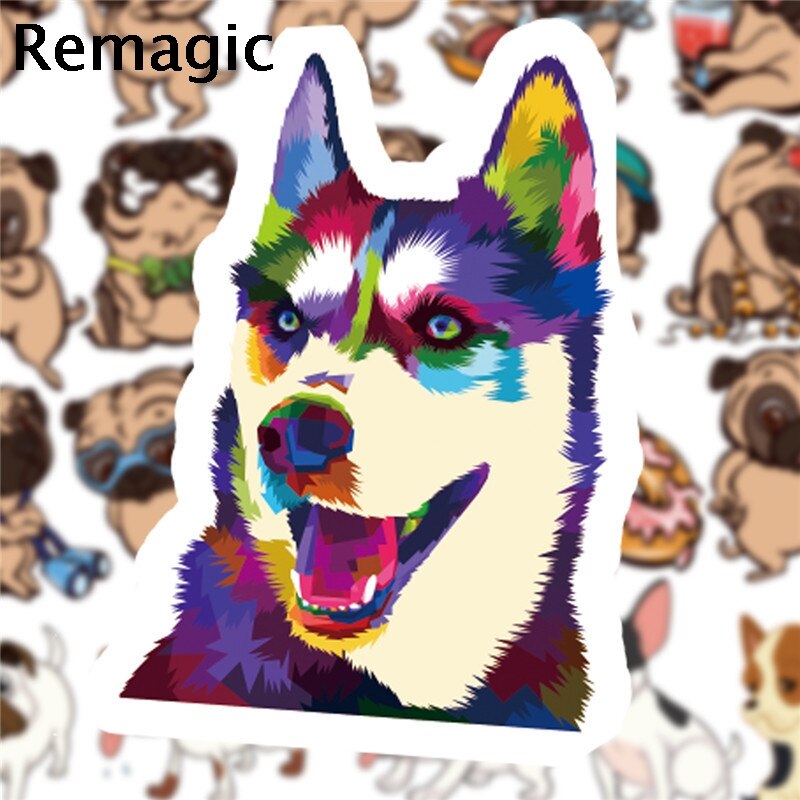 50pcs Corgi Bulldog dogs animals kids classic 90s kids Stickers pack fans paster scrapbooking diy phone laptop decorations