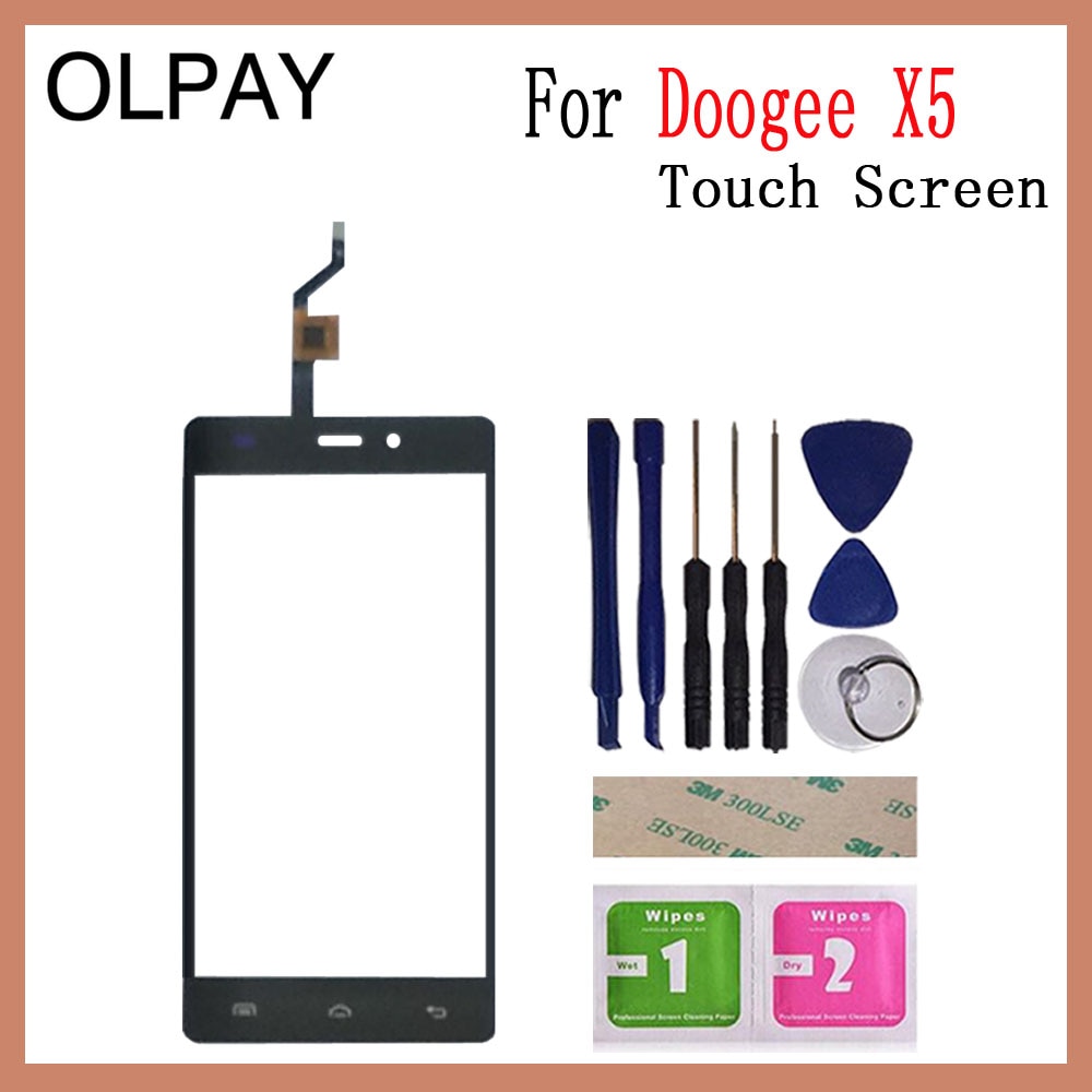 5.0'' inch Mobile Phone Touch Screen For Doogee X5 / Doogee X5 Pro Touch Screen Digitizer Panel Front Glass Lens Sensor Tools
