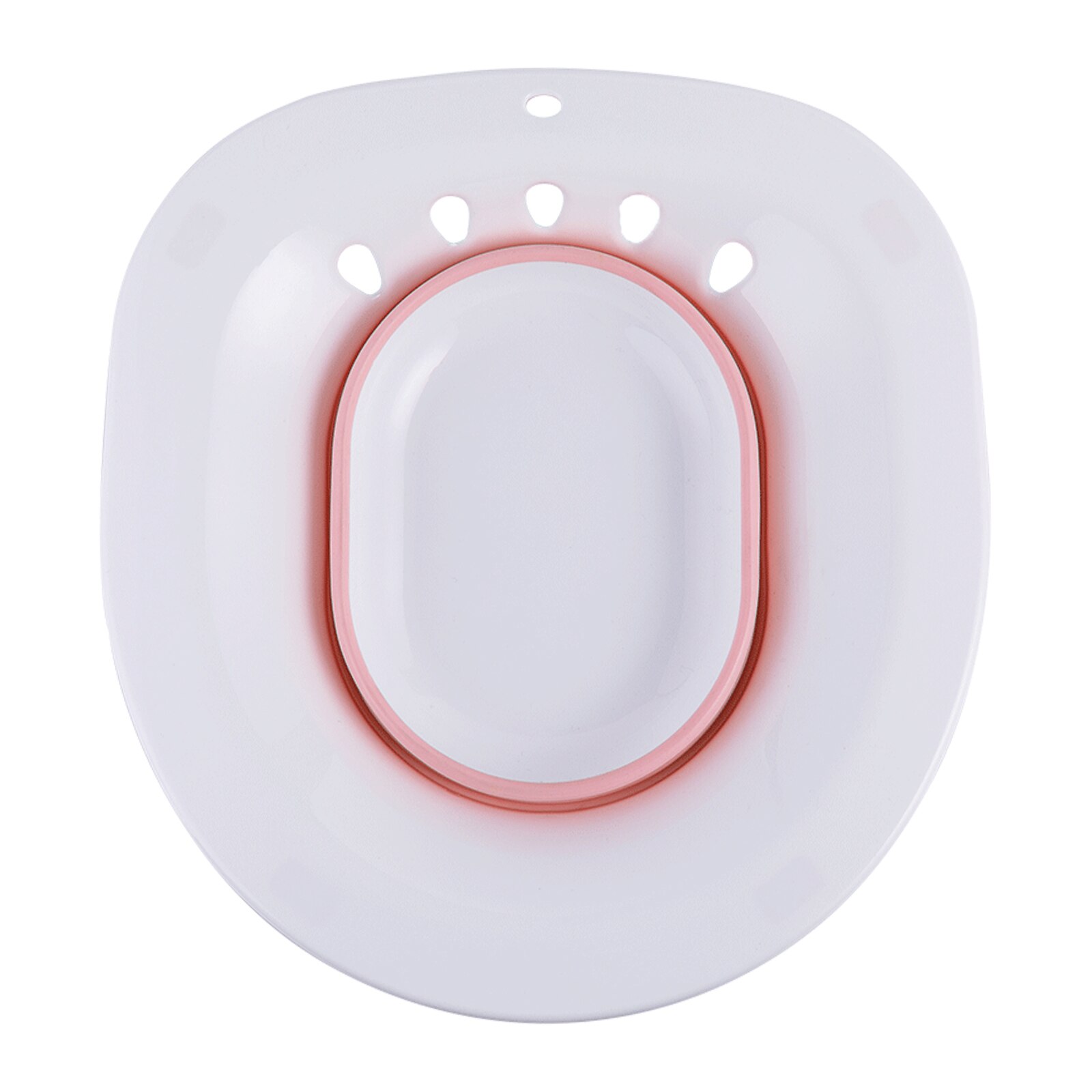 Lavabo plegable para bidé, asiento para ancianos, posparto, hemorroides, inodoro para pacientes, bañera de cadera, suministros de baño: Pink