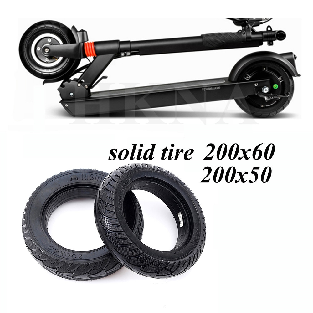 200x60 Solid Tire Electric Scooter Explosion Proof 8-inch Non Pneumatic Tyre 200x50 Hollow Puncture Proof Tire
