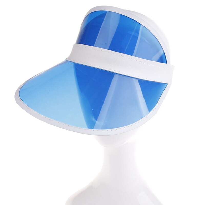 proprietà in PVC Trasparente Visiera Del Cappello Del suola Del Partito casuale Cappello di Plastica Trasparente Adulto Protezione Solare cap Visiere Degli Uomini Delle Donne tutto'aperto Del Cappello Della signora cap