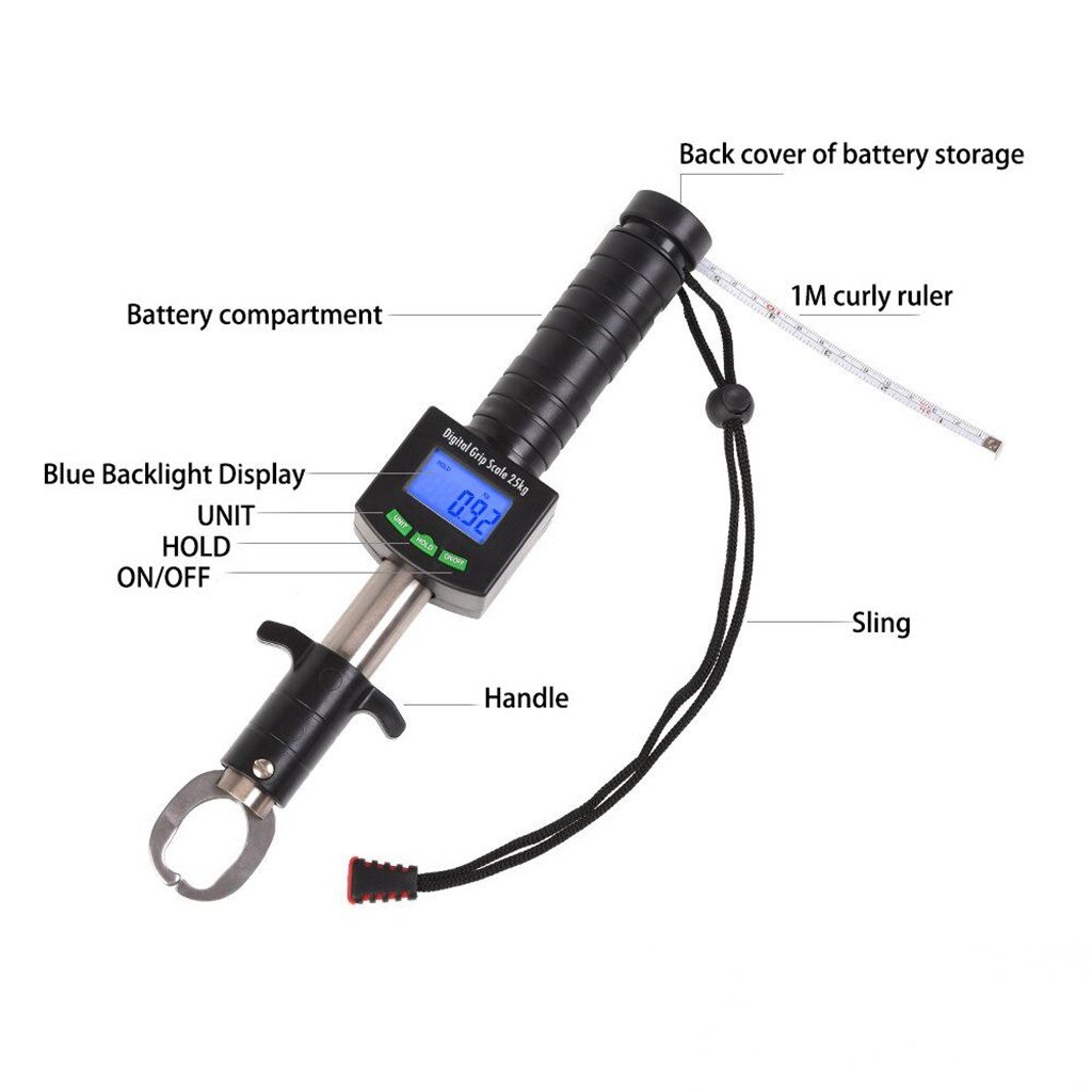 Wegen Rvs Visgerei Met Vis Schaal Elektronische Weegschaal Vissen Handvat Vis Controle Vis Grip