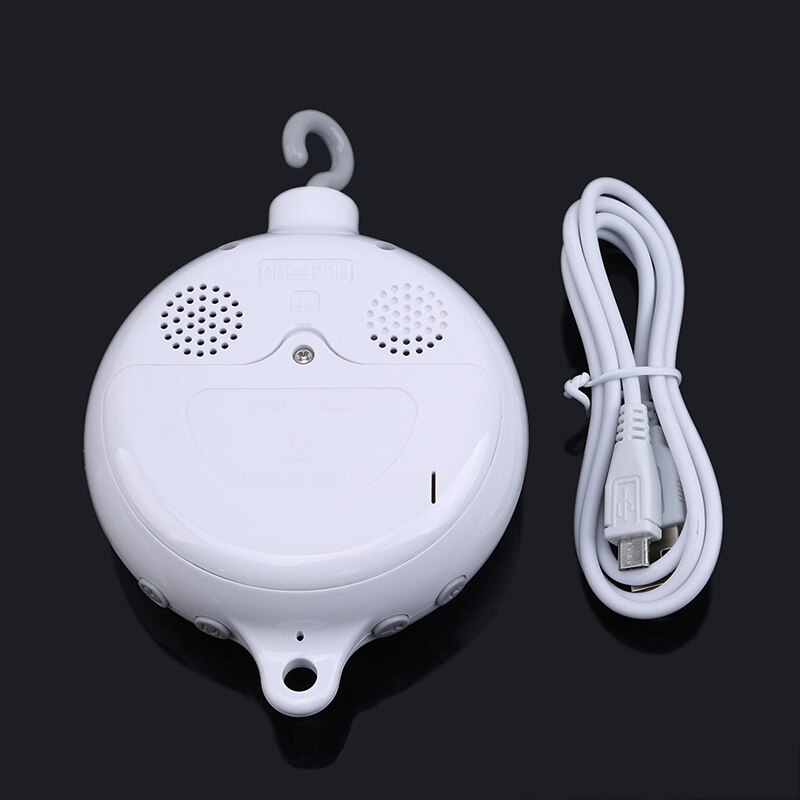 Lied Rotary Mobiele Baby Crib Rammelaars Bed Bel Speelgoed Batterij-aangedreven Beweging Muziekdoos Kinderwagen Opknoping Bell Speelgoed + 128Mb Sd-kaart