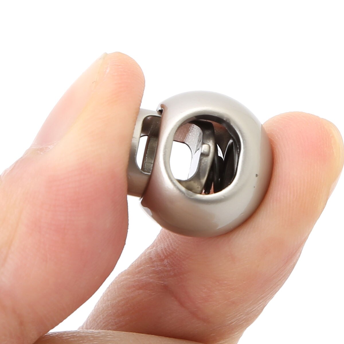 10 Toggles de aleación de Metal, muelle de cuerda, tapón de fin, botones de bloqueo de sujeción duraderos, bloqueos de bola con orificio para cordones de zapatos, Paracord