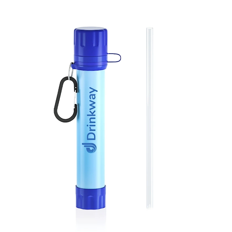 Filtro de agua al aire libre multiusos para supervivencia, sistema de filtración de agua portátil para senderismo, purificador de agua para senderismo y emergencia: Verde
