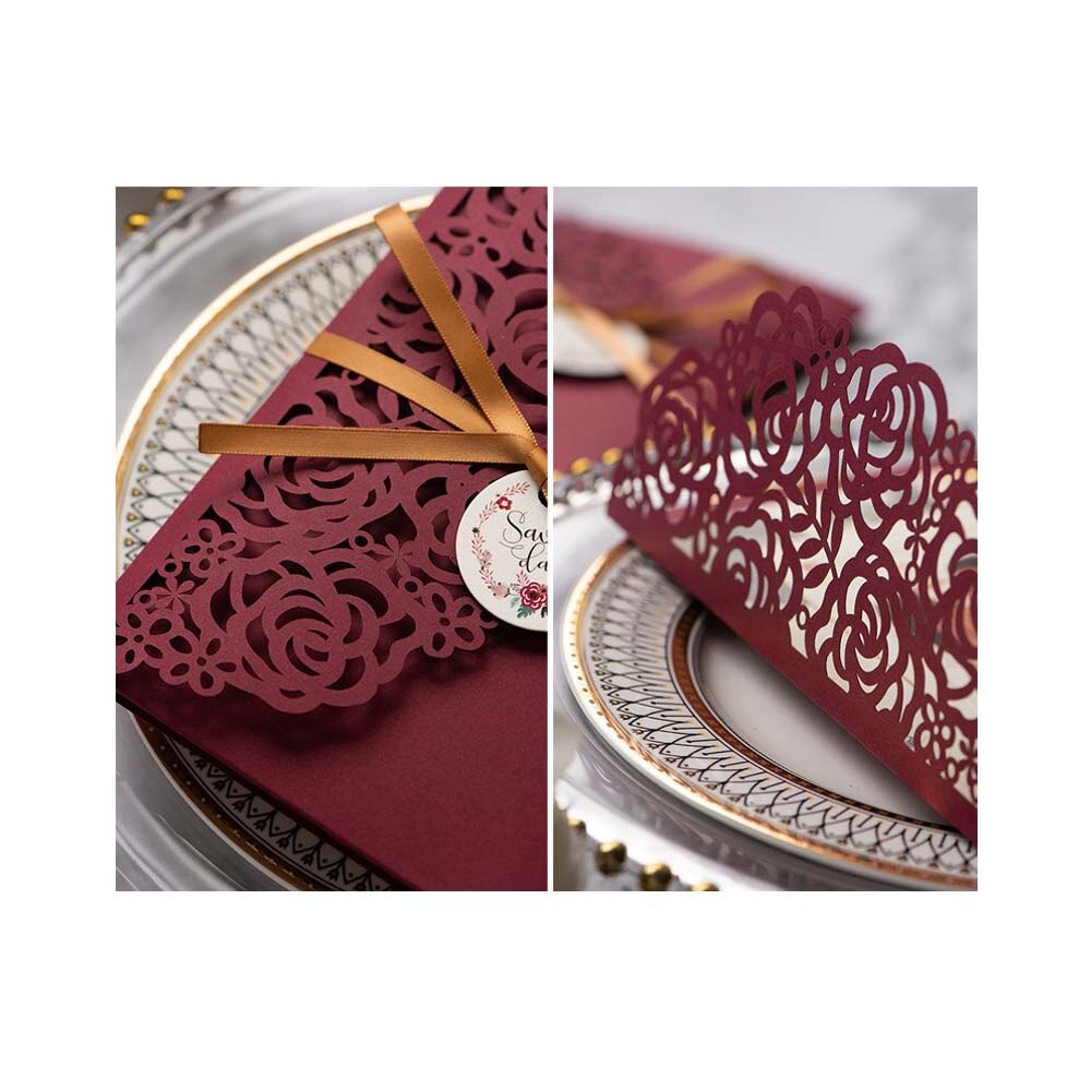 Tarjetas de boda de estilo de lujo, postales para guardar la fecha, decoración , suministros para fiestas y tarjetas de felicitación de Año