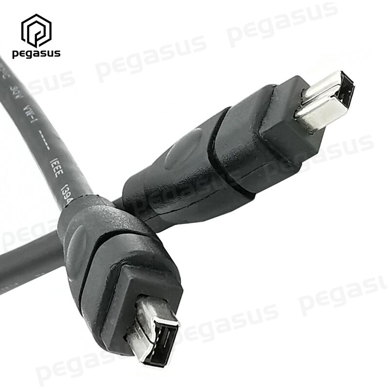 1.8 Meter Zwart Ieee 1394 4 Pin Firewire 400 Firewire 400 Male Naar Male Kabel