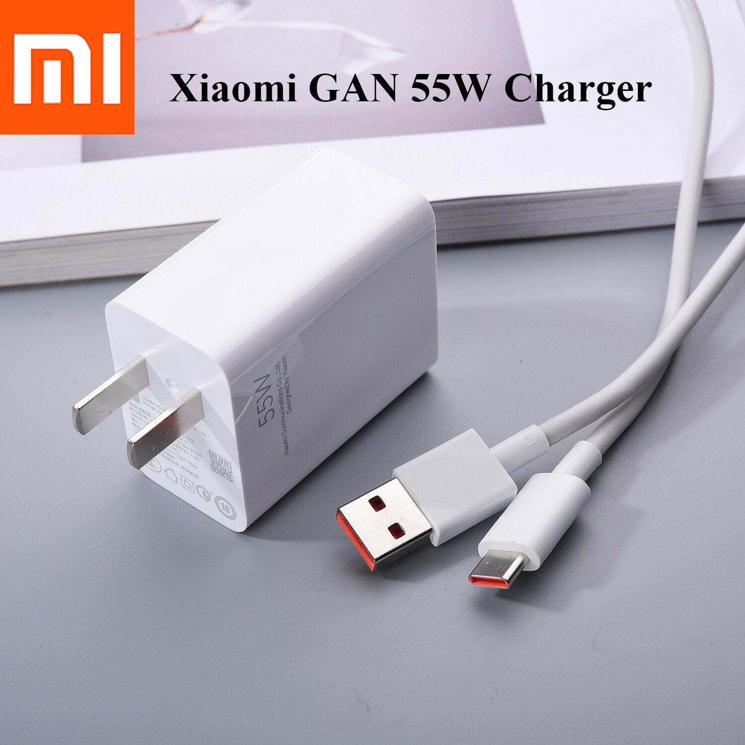 Original xiaomi 55w gan ladegerät 11 v 5a max pd schnellladegerät usb typ-c kabel für xiaomi 11 10 10 lite redmi  k40 pro  k30s smartphone