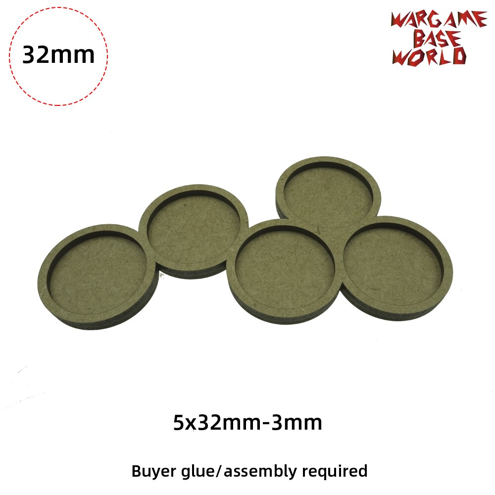 Wargame Base World - Round 32mm Movement Tray -