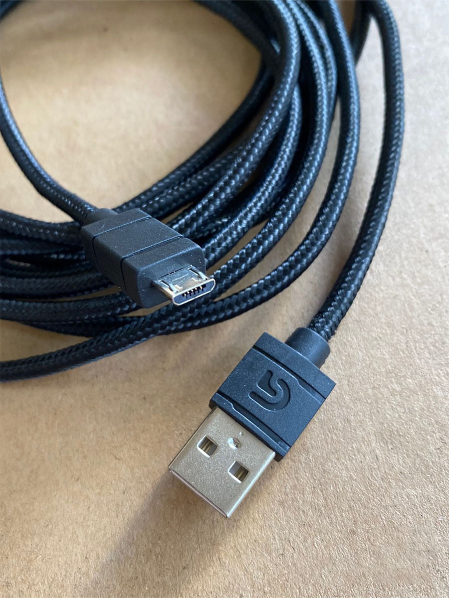 Ein Mikro-USB-Kabel von Logitech G633 G635 Spielen-Kopfhörer, geflochtenes Nylonkabel, Ladekabel von G933 G935 Kopfhörern, offiziell