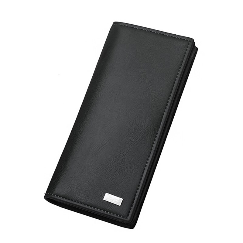 Heren lange portemonnee zachte leren portemonnee grote capaciteit mobiele telefoon tas multifunctionele kaarthouder casual portemonnees mannen