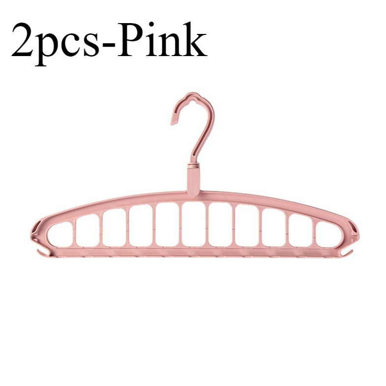 1/2pcs Space Saving Multi-Hole Clothes Hanger For Home, Dorm, And Travel-Foldable Drying Rack For TrousersShirts, And Skirts,: Brown