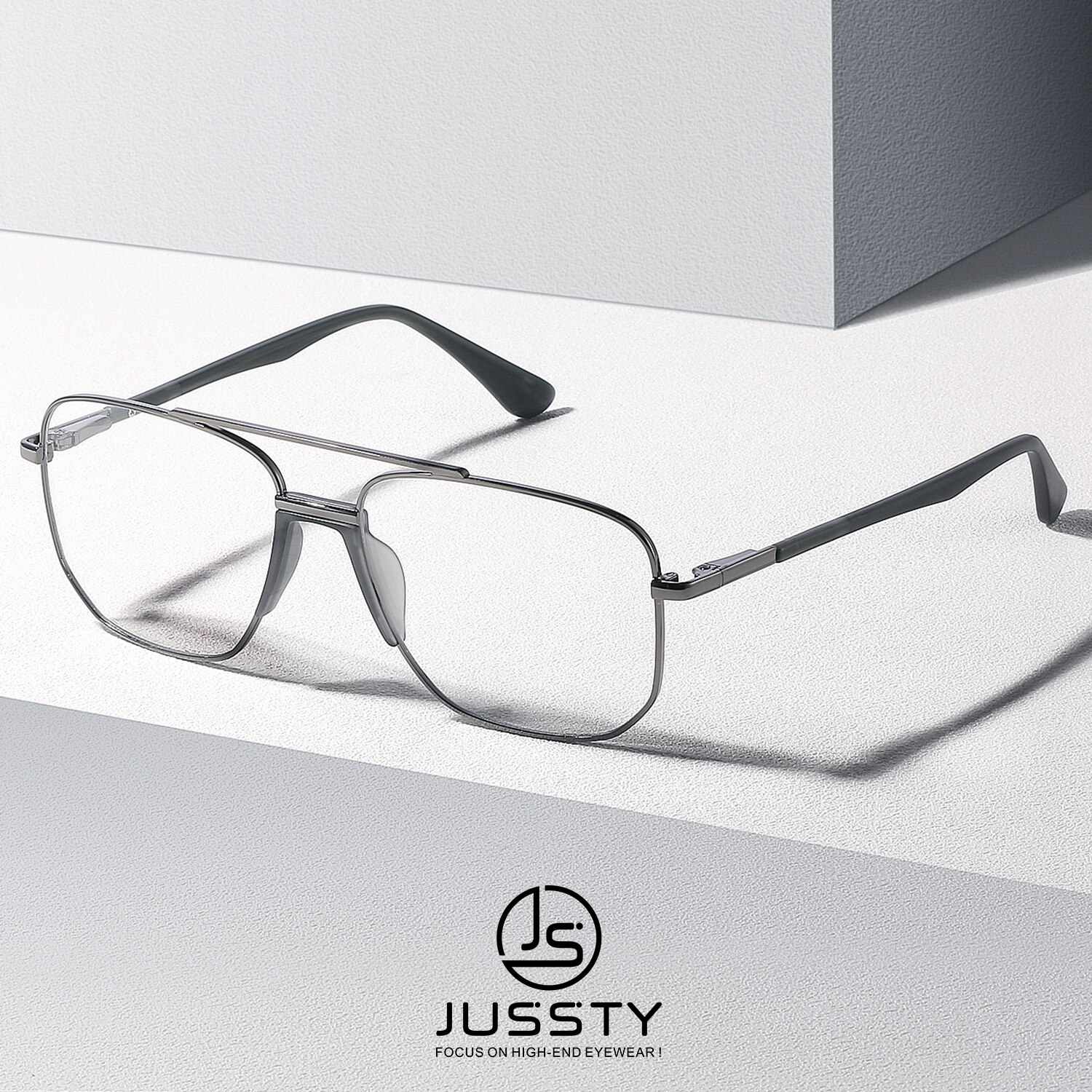 Occhiali da vista per miopia ottica coreana montatura per occhiali da vista da uomo di fascia alta montatura per occhiali da vista personalizzata per aviazione maschile chiaro 2021: grigio