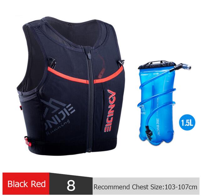 AONIJIE-Mochila deportiva de secado rápido, chaleco de hidratación con cremallera para senderismo, correr, Maratón, 10L