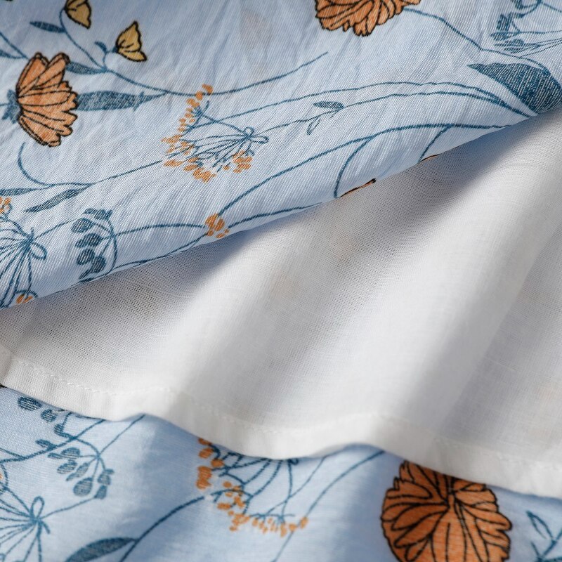 Teen Girls Floral Summer Clothes Set 2022 Big Girl Top Skirt with Cotton Lining Bow Soft Elastic Waist Sister,#7007