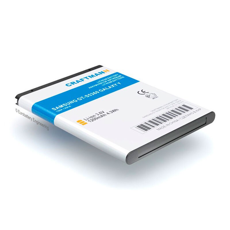 Vervangende Batterij 1200Mah Samsung Galaxy Y Pro/Pocket/Plus/Wave/Duos GT-B5510/S5300/s5360/S5363/S5380 (EB454357VU)