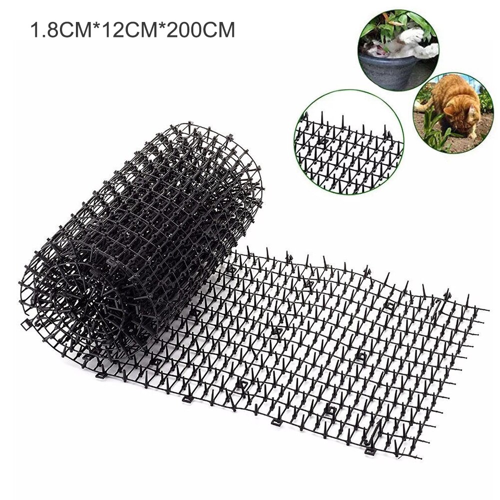 Jardín patio Anti-gato perros esterilla repelente Prickle tiras mantener los gatos lejos seguro clavos Espino valla protectora mascotas esteras: 12cm