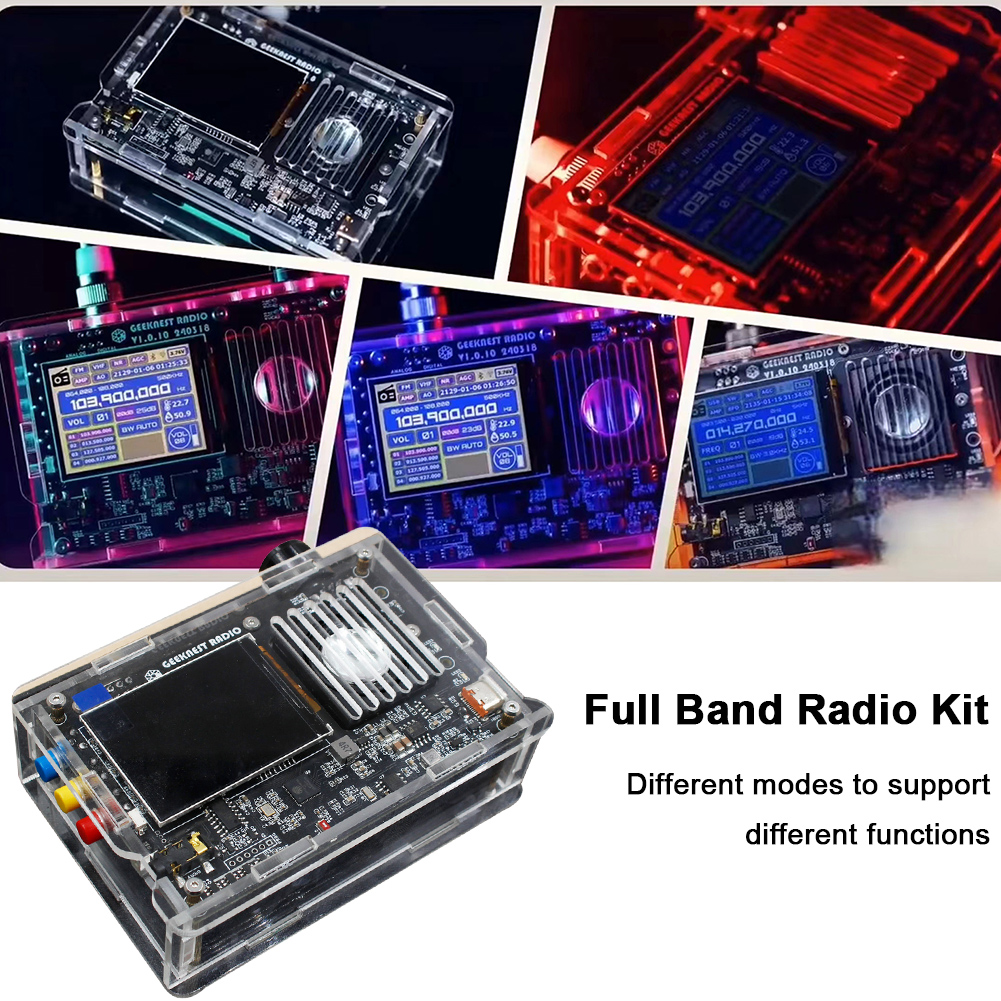 DIY Full Band V5A Mini Radio Kit FM AM MW SW Aviation Frequencies SSB LSB USB All Band Radio Receiver Digital/Analog Output
