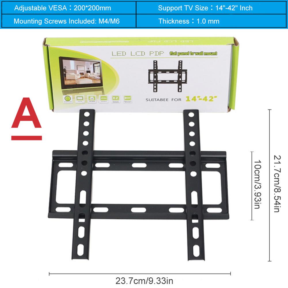 Smart Tilting TV Wall Mount Bracket for Most (14-42/17-43/32-65 inches) Up Dual Arms VESA:200x200/250x200/430x400mm: A