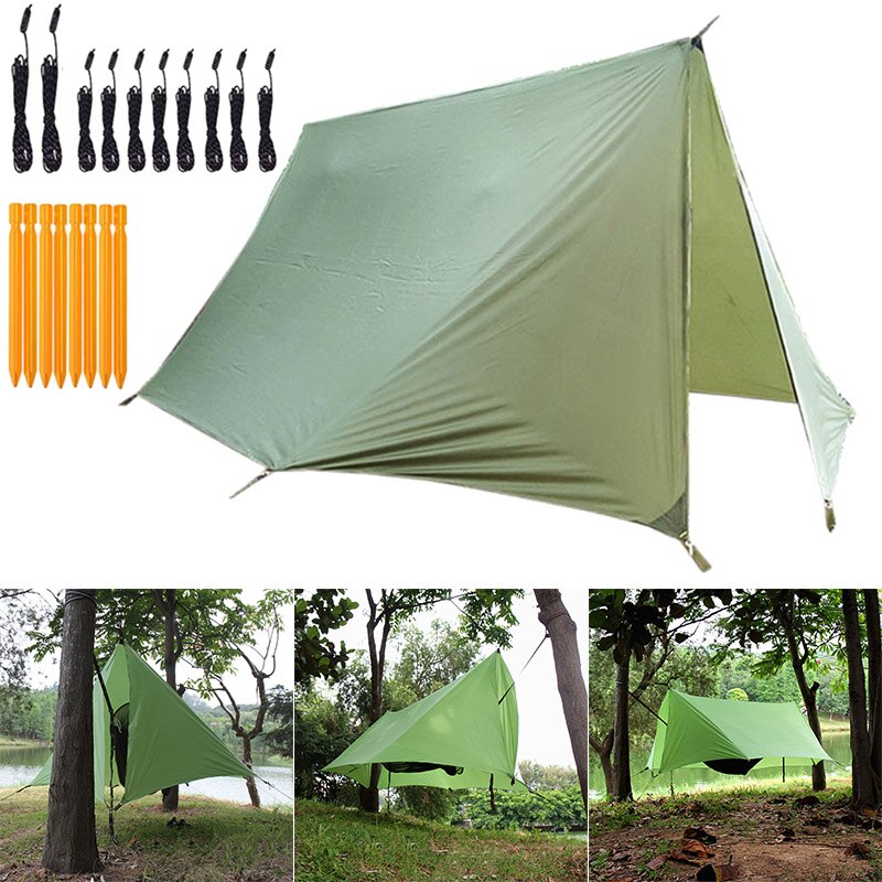 Utomhus markis matta skydd parasoll uv skydd trädgård camping stånglöst tält whshopping