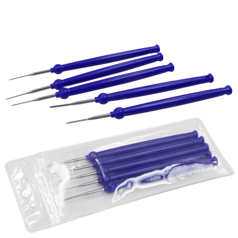 5 Stks/set Auto Plug Terminal Removal Tool Pin Naald Oprolmechanisme Pick Puller Reparatie Elektrische Verwijder Draad Puller Handgereedschap Kit