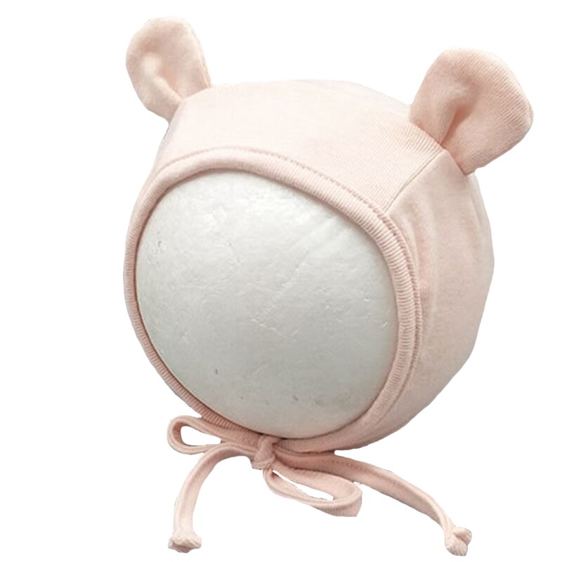 Cappello Del Bambino appena nato Orecchie Scaldino del Cotone Beanie Per I Ragazzi Infantili Delle Ragazze di Inverno di Autunno Bambini Carino Regolabile Berretti Cappelli Bambini Cofano: pink 2