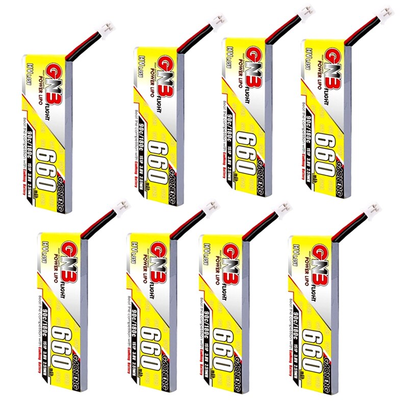 1-10 stk. gaoneng gnb 660 mah 3.8v 1s 90c/180c hv 4.35v lipo-batteri med  ph2.0 plugger til emax tinyhawk king kong ldarc tiny 7: 8 stk