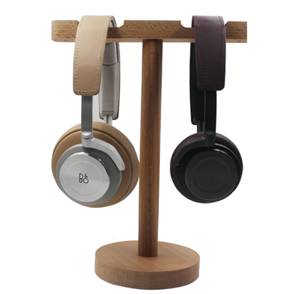 Detachable Wooden Headphone Headset Stand Double Sides Headset Display Stand Environment-friendly Game Headset Stand