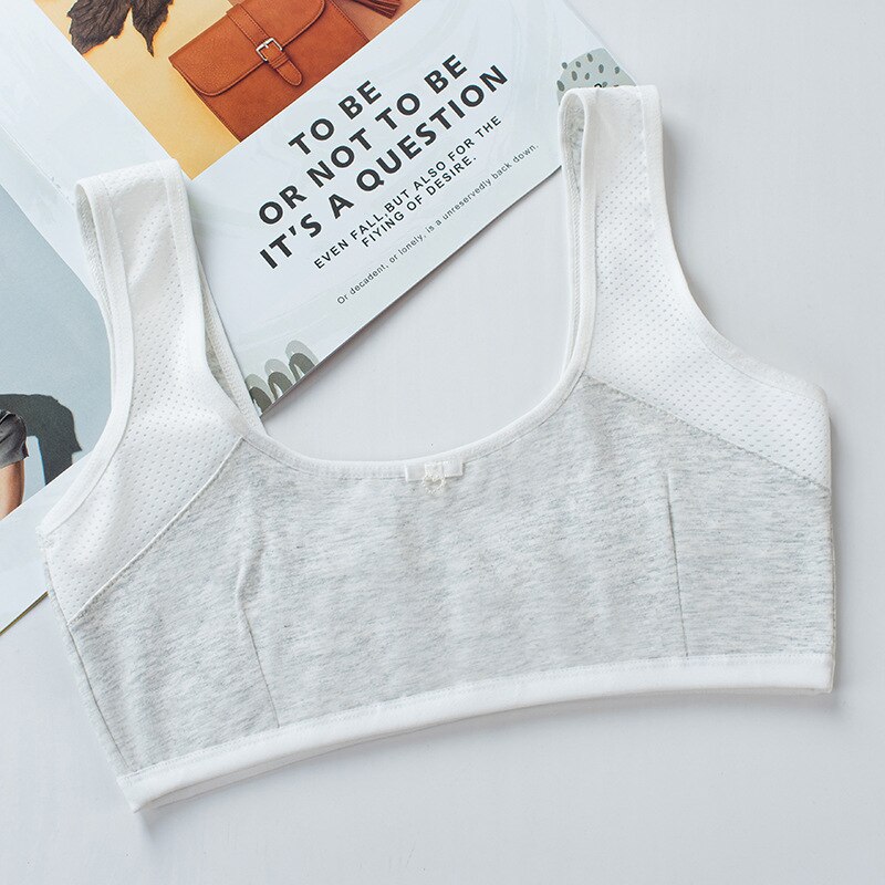 4Pcs Girl Training Bra Adolescent Chest Vest Kids Children Cotton Underwear Top 8-14Years: 2 / 40-55 kg