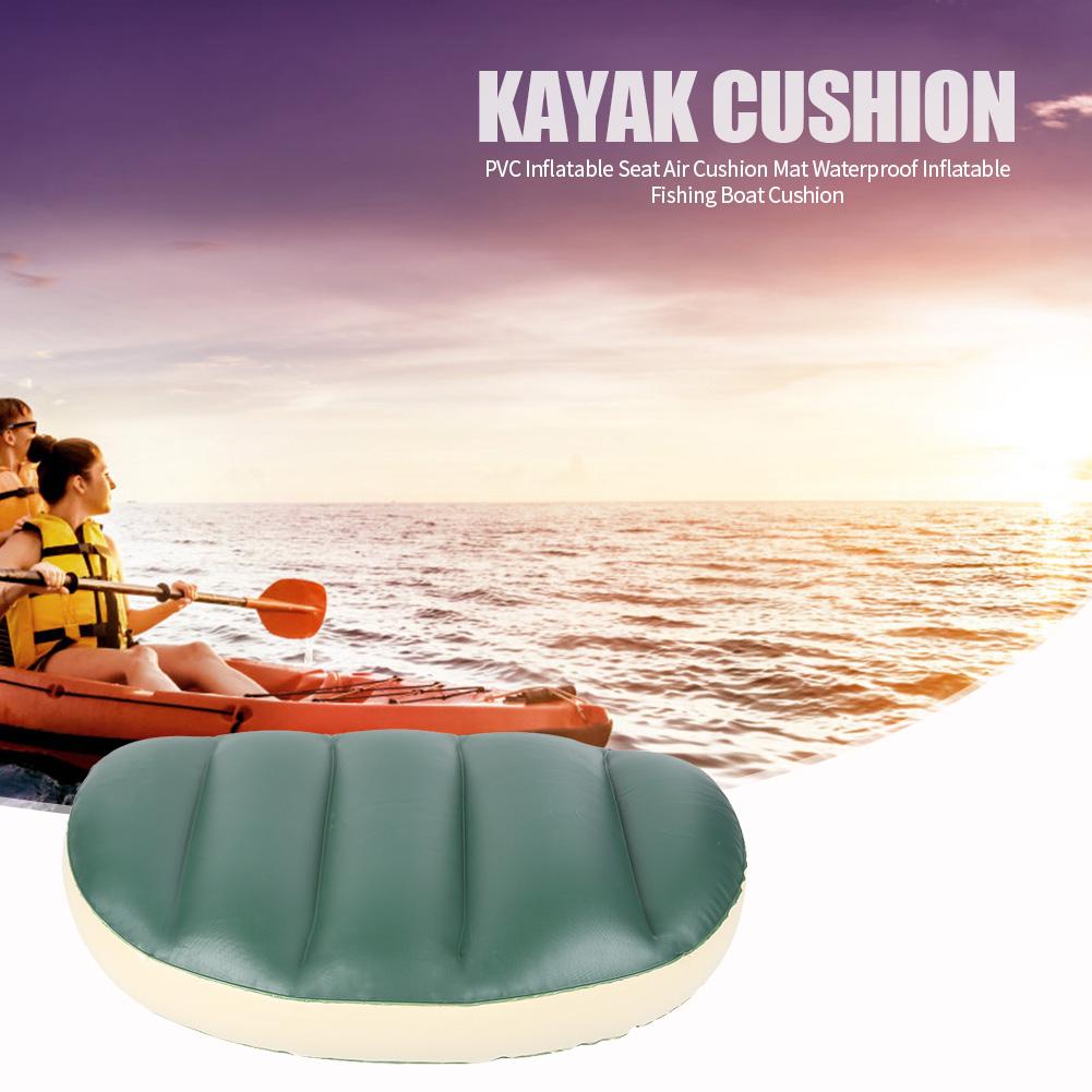 Portable PVC Kayak Inflatable Seat Cushion Drifting Canoe Seat Inflatable Boatl Cushion Outdoor Water Sports Tool