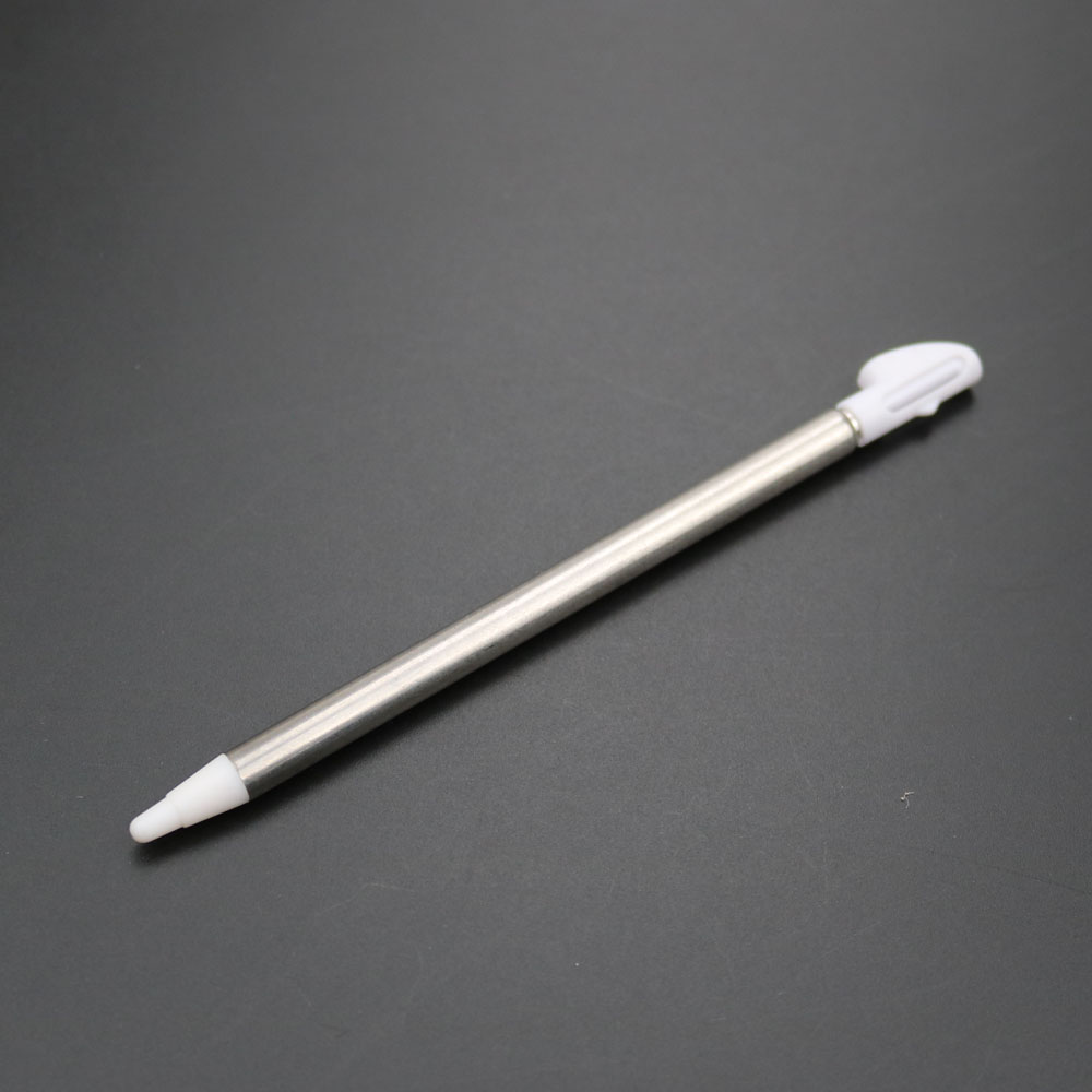 Tingdong 100 pçs metal caneta de tela de toque stylus retrátil para nintendo 3 dsll 3ds ll xl console: B--white