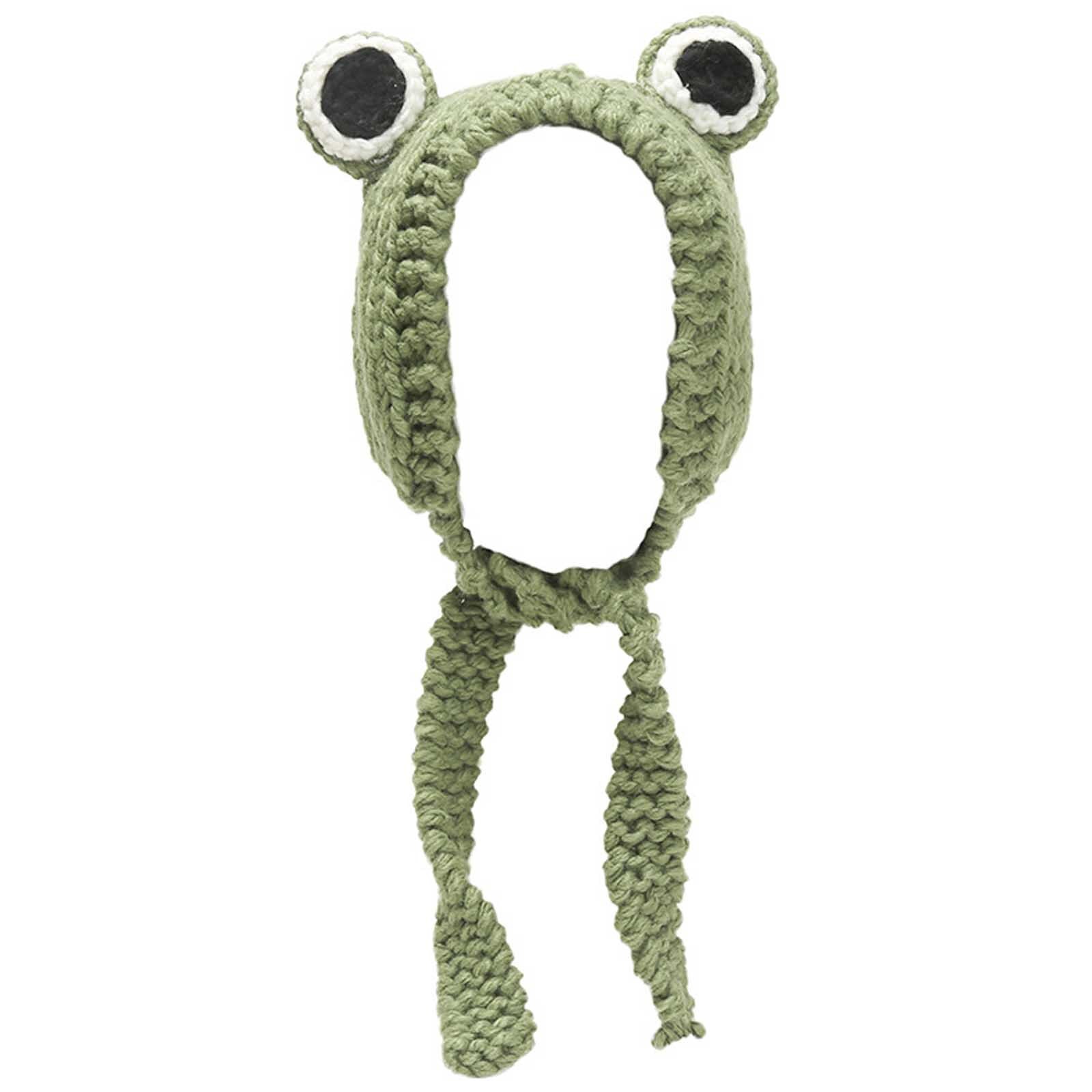 Winter Women Frog Hat Crochet Knitted Hat Costume Beanie Cute Hats Cap Women Cap Retro Cute Animal #YJ