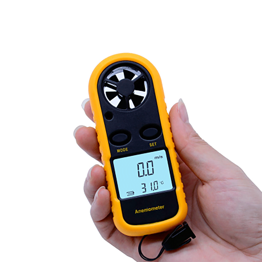 Handheld Anemometer Wind Speed Meter Anemometer Anemometro 30m/s Temperature Tester -10 ~ 45C Wind Meter LCD Backlight