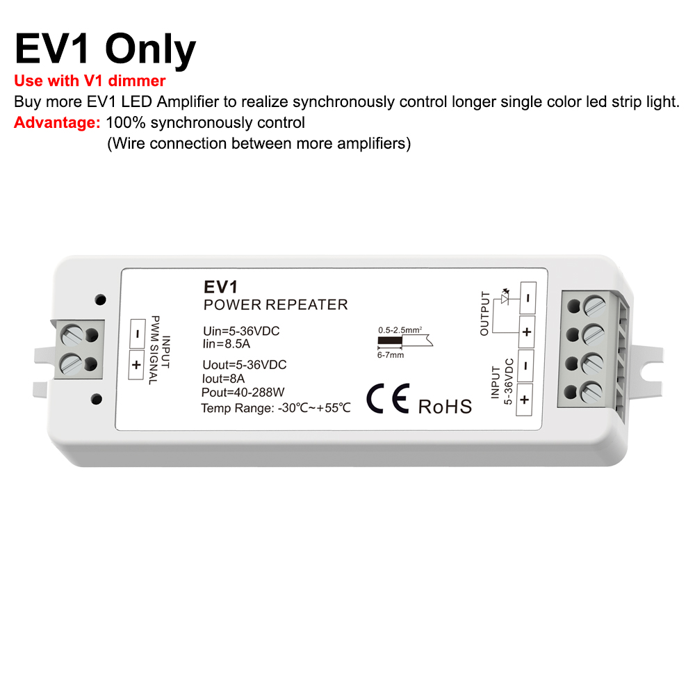 Dimmer 12v 24v 36v 5v dc 8a 2.4g rf pwm trådløs berøringsfjernkontroll for led-stripelysbrytere med én farge dimmerkontroller  v1 r11: Brun
