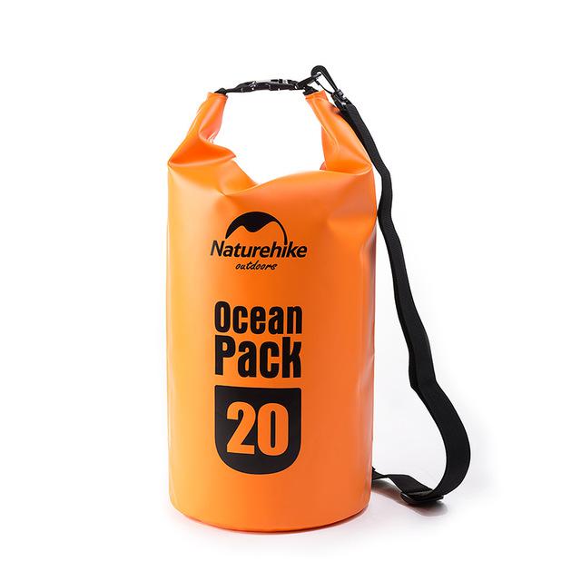 Naturehike vandtæt svømmetaske 500d vandtæt mesh klud rejse drivende udendørs strand driftiong svømning vandsport: Orange -20l