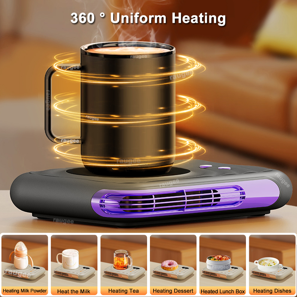 Cup Warmer 2 in 1 Mug Heater Hand Warmer Home Office Multi-functional Electric Mug Heated Coaster for Coffee Milk Tea Dessert