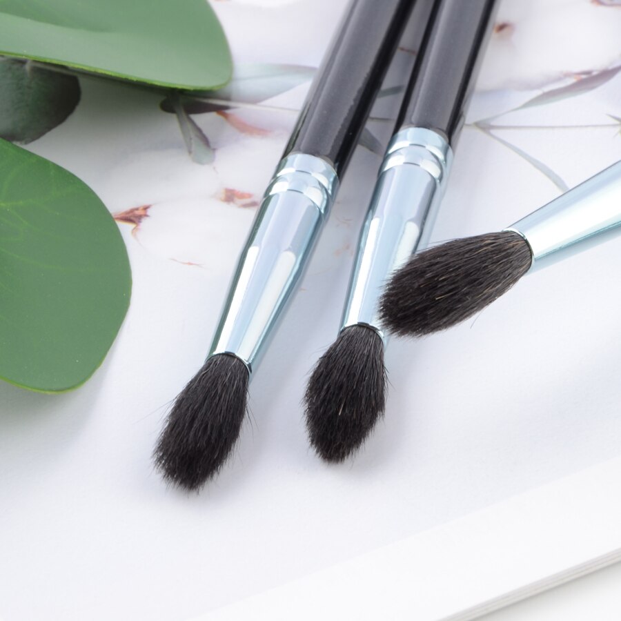 1pc highlighter makeup børster øjenskygge folder multifunktionel make up børste træ håndtag kosmetisk værktøj naturligt egern hår