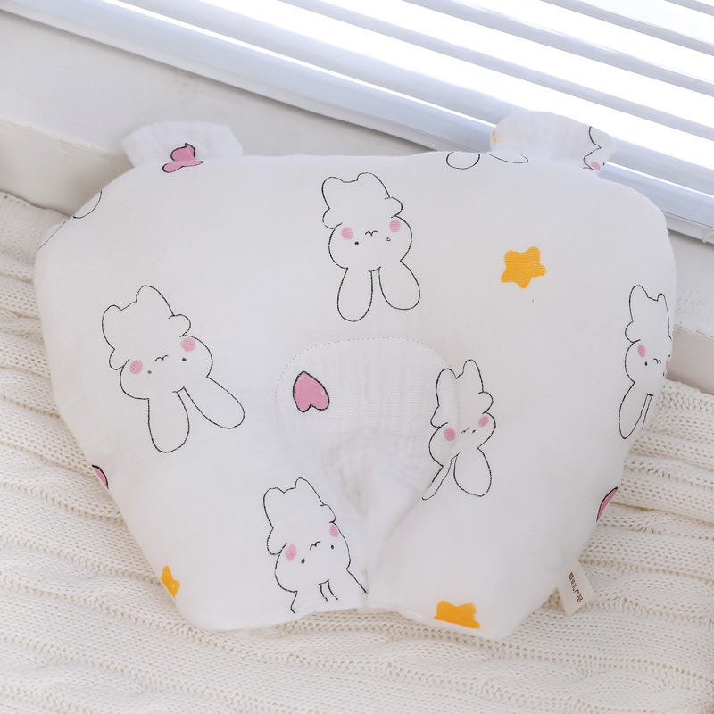 Soft and comfortable bear ear pillow, multifunctional cotton pillow, soft and washable baby pillow for home and outdoor use: Gold