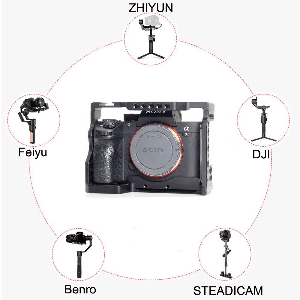 Jintu Camera Kooi, aluminium Camera Kooi Video Stabilizerfor Sony A9 A7M3 A7III A73 A7RIII A7R3 Camera Case Camera Rig Koude Schoen