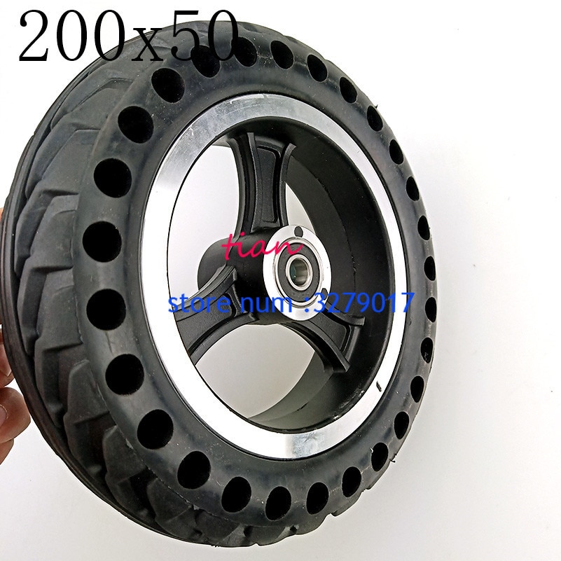 Good Reputation 200x50 Electric Scooter Solid Tyre with Hub for Aluminium Alloy Rims Tire,Electric Vehicle Solid Wheel