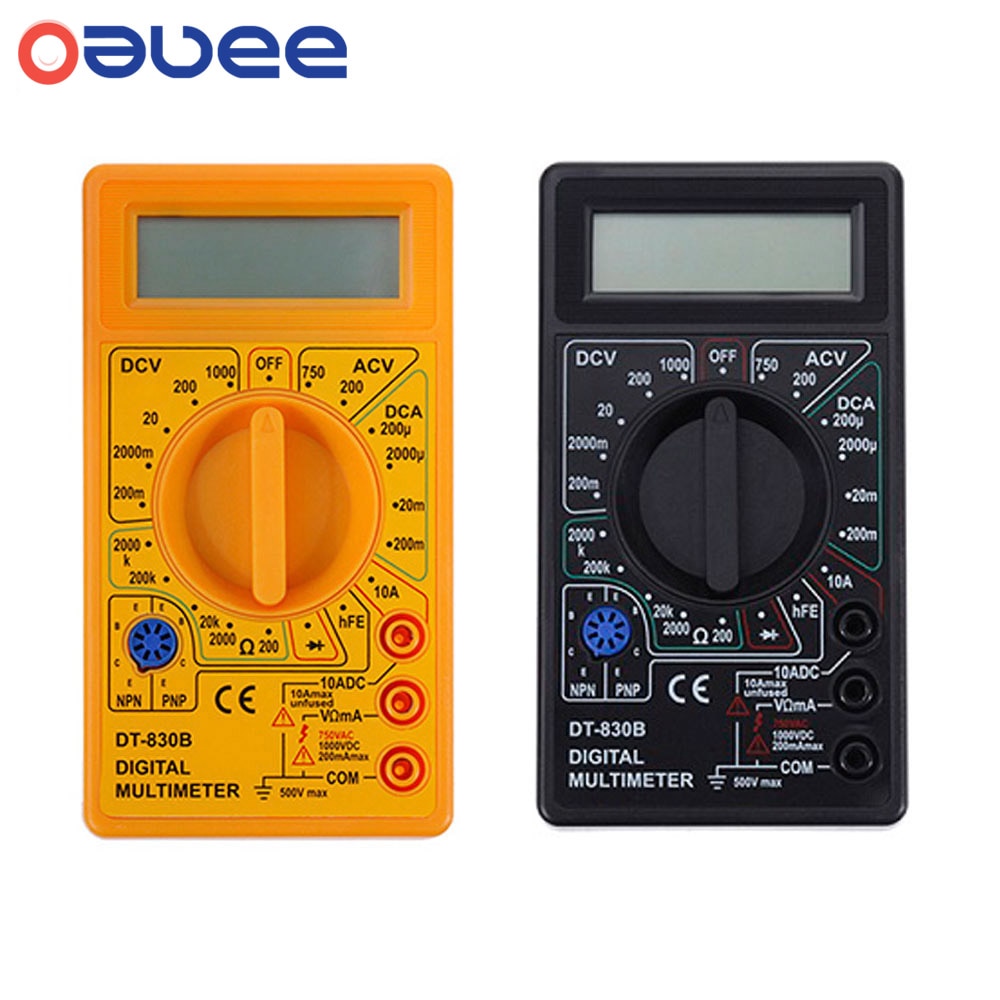 Oauee Lcd Digitale Multimeter Ac/Dc 750/1000V Digitale Mini Handheld Multimeter Voor Voltmeter Ampèremeter Ohm Tester meter Met Probe