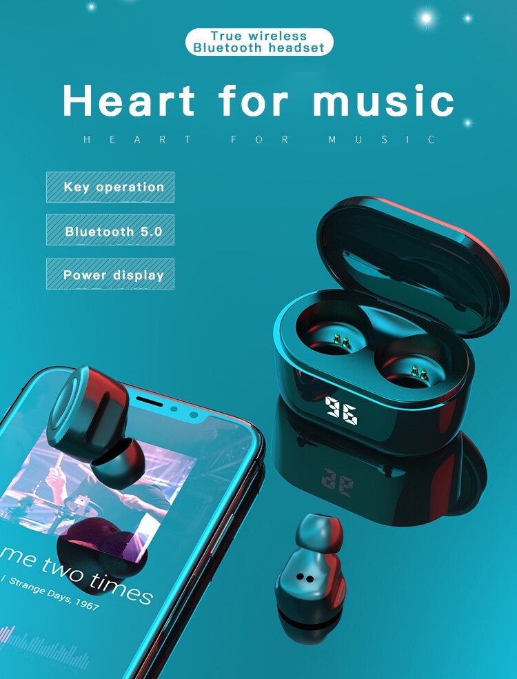 A6 Tws Bluetooth Oordopjes Voor Xiaomi Airdots Draadloze Hoofdtelefoon Stereo Headset