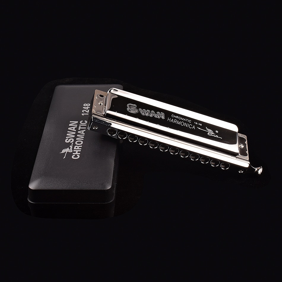 Swan Chromatic Harmonica Mouth Organ 12 Holes with 48 Tone Key of C Reed Swan harmonica