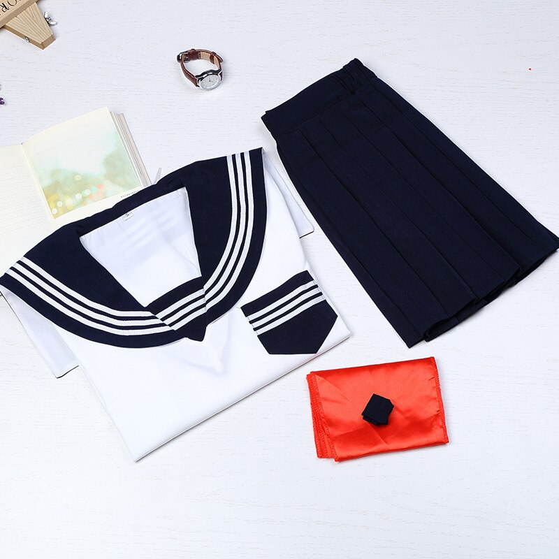 School Uniform Set Japanese High-end JK Uniform Sailor Uniform Japanese Long-sleeved Student Set